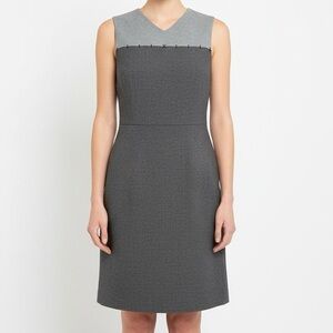 Kate Spade Saturday Sleeveless Embroidered Panel 2-Tone Chambray Dress Sz XS